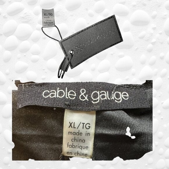 Cable & Gauge Ladies' Silver/Black Ombre Sequin Pants Pull On - XL - Picture 6 of 8